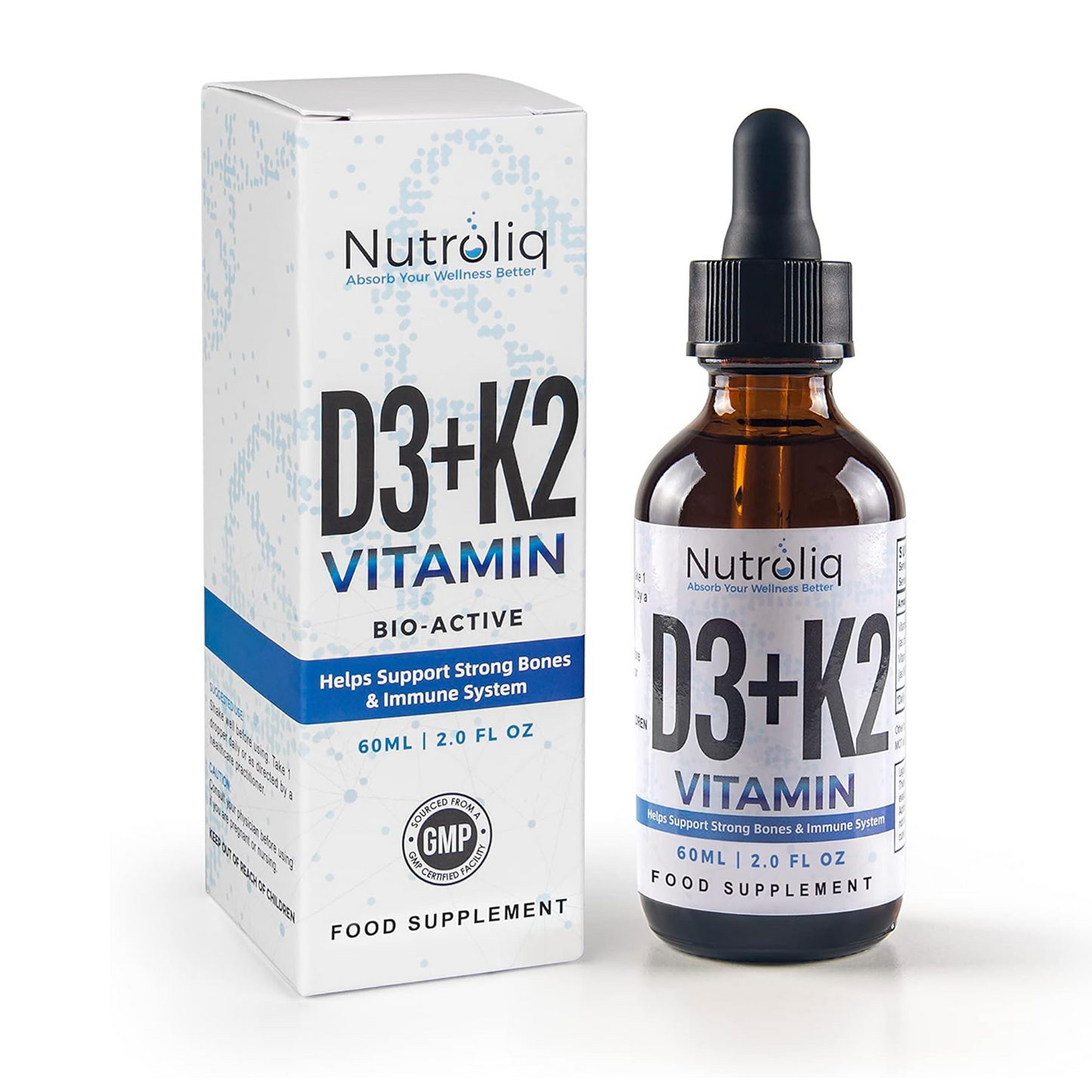 Nutroliq Vitamin D3 + K2 Liquid Drops 60ml