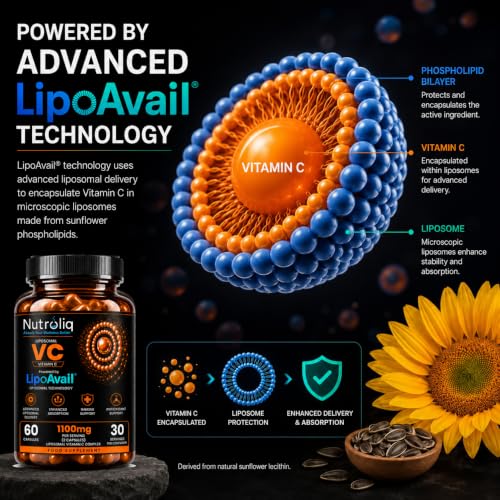 Nutroliq Liposomal Vitamin C Capsules – 60 Capsules