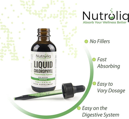 Nutroliq Liquid Chlorophyll Drops for Water 60ml – product image 2