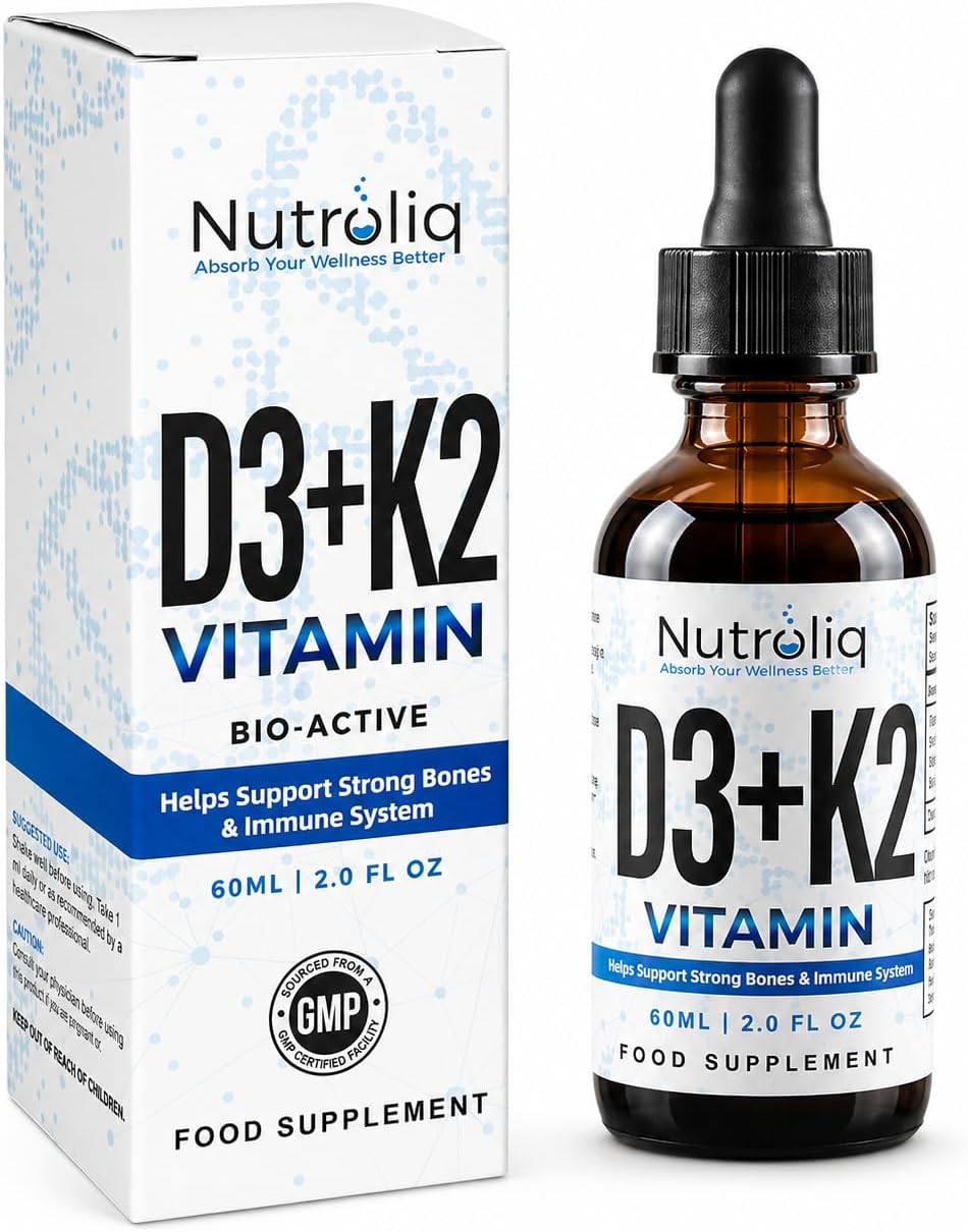 Nutroliq Vitamin D3 + K2 Liquid Drops 60ml – product image 1