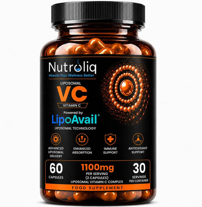 Nutroliq Liposomal Vitamin C Capsules – 60 Capsules – product image 1