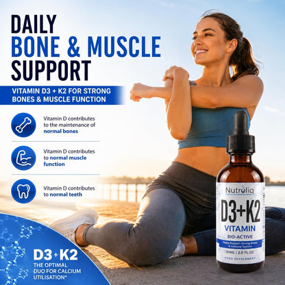 Nutroliq Vitamin D3 + K2 Liquid Drops 60ml – product image 6