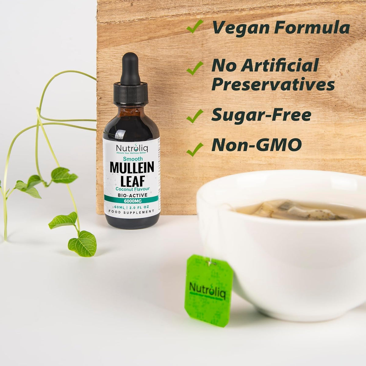 Nutroliq Mullein Leaf 50:1 Extract Drops - 60ml – product image 4