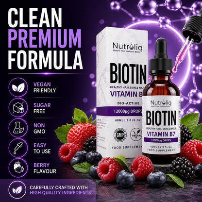 Nutroliq Biotin Liquid Drops 60ml – product image 5