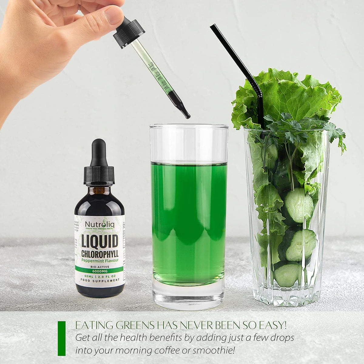 Nutroliq Liquid Chlorophyll Drops for Water 60ml – product image 6