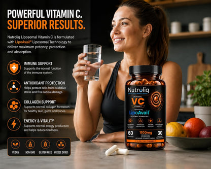 Nutroliq Liposomal Vitamin C Capsules – 60 Capsules – product image 6