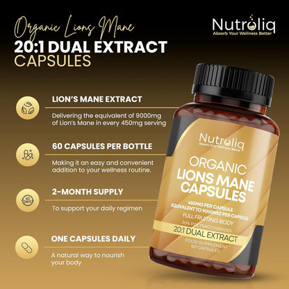 Nutroliq Organic Lions Mane Capsules