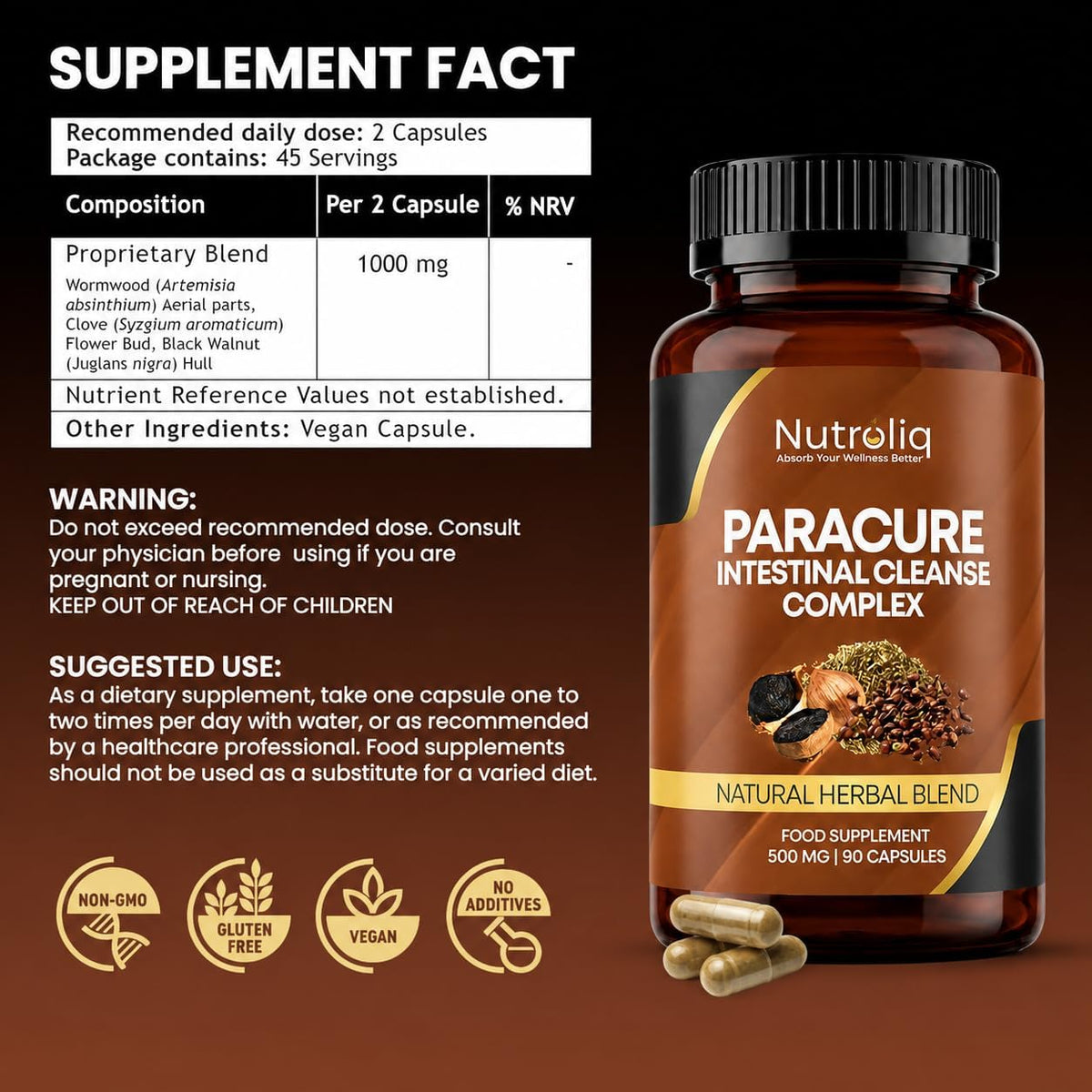 Nutroliq ParaCure Herbal Botanical Complex – product image 15