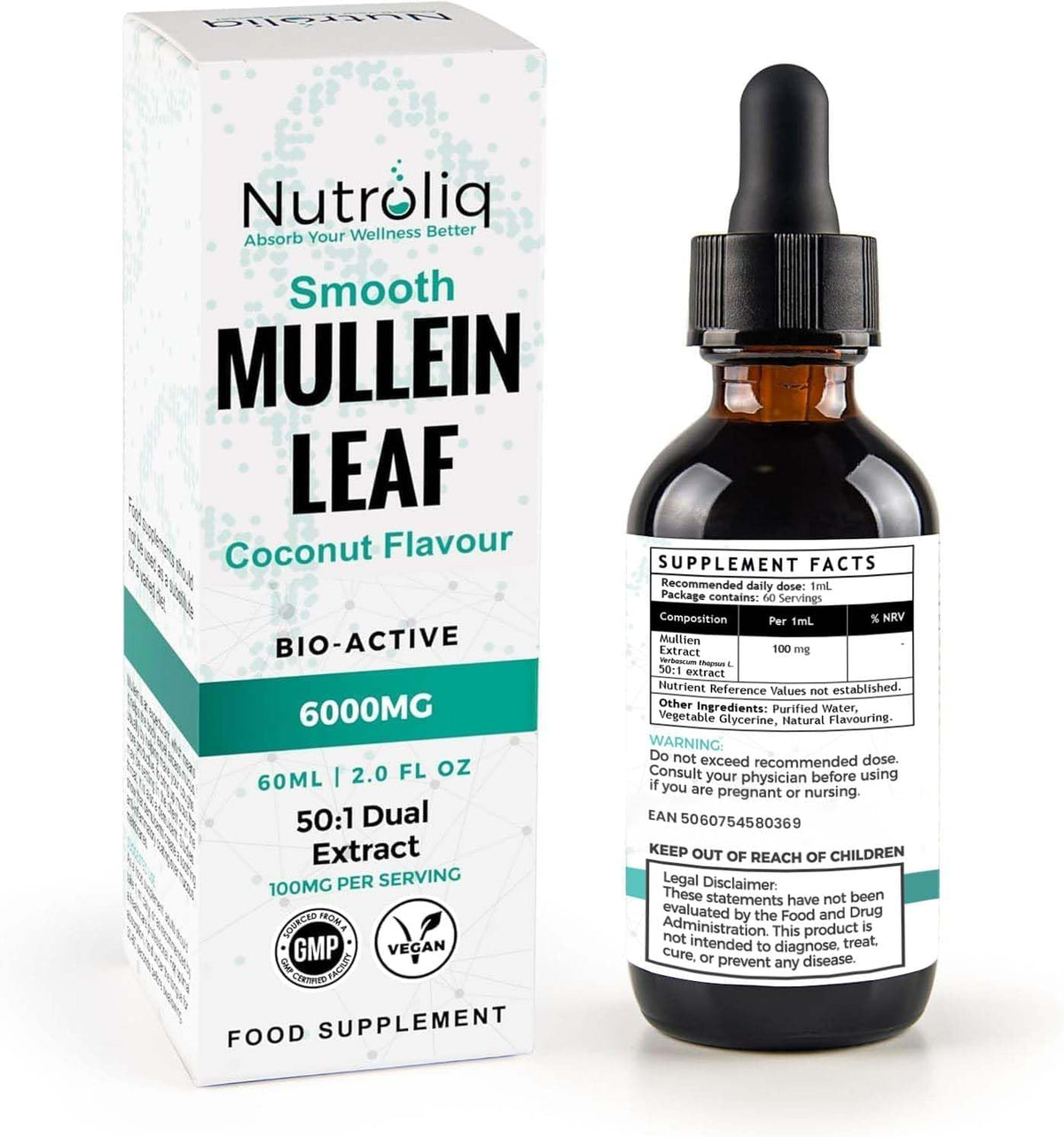 Nutroliq Mullein Leaf 50:1 Extract Drops - 60ml – product image 7