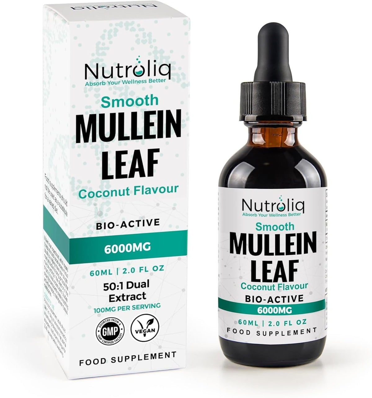 Nutroliq Mullein Leaf 50:1 Extract Drops - 60ml – product image 1