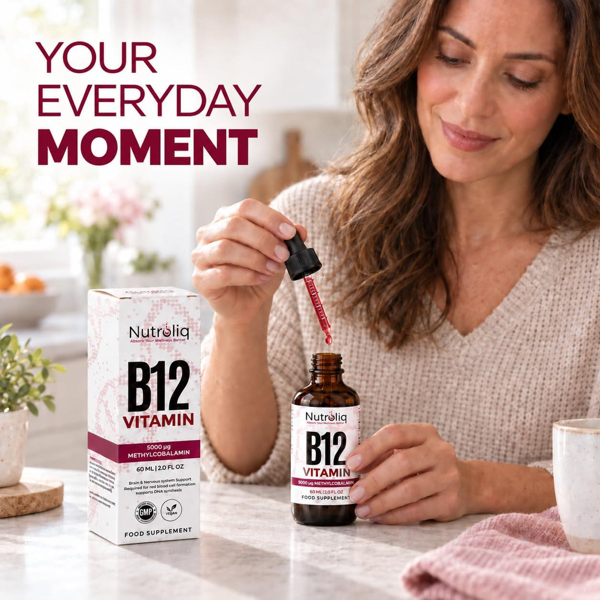 Nutroliq Vitamin B12 Liquid Drops 60ml – product image 6