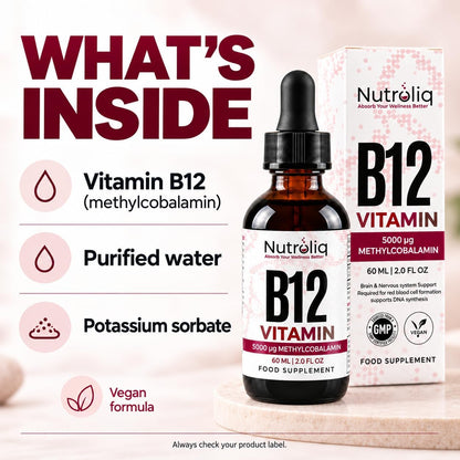 Nutroliq Vitamin B12 Liquid Drops 60ml – product image 5