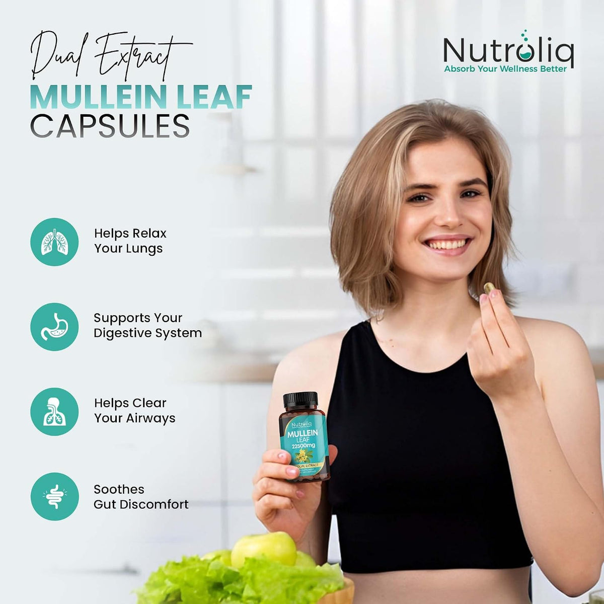 Nutroliq Mullein Leaf 50:1 Extract Capsules – product image 2