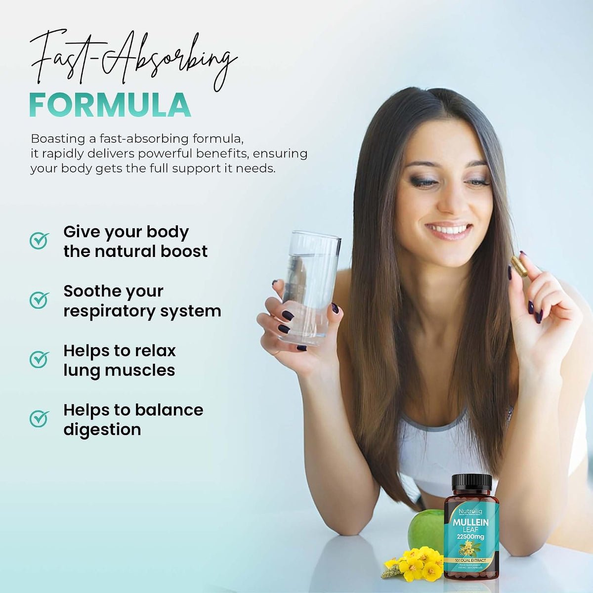Nutroliq Mullein Leaf 50:1 Extract Capsules – product image 3