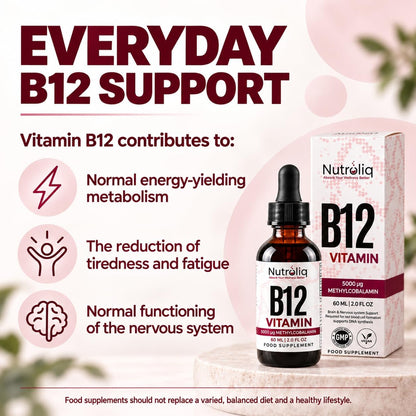 Nutroliq Vitamin B12 Liquid Drops 60ml – product image 3