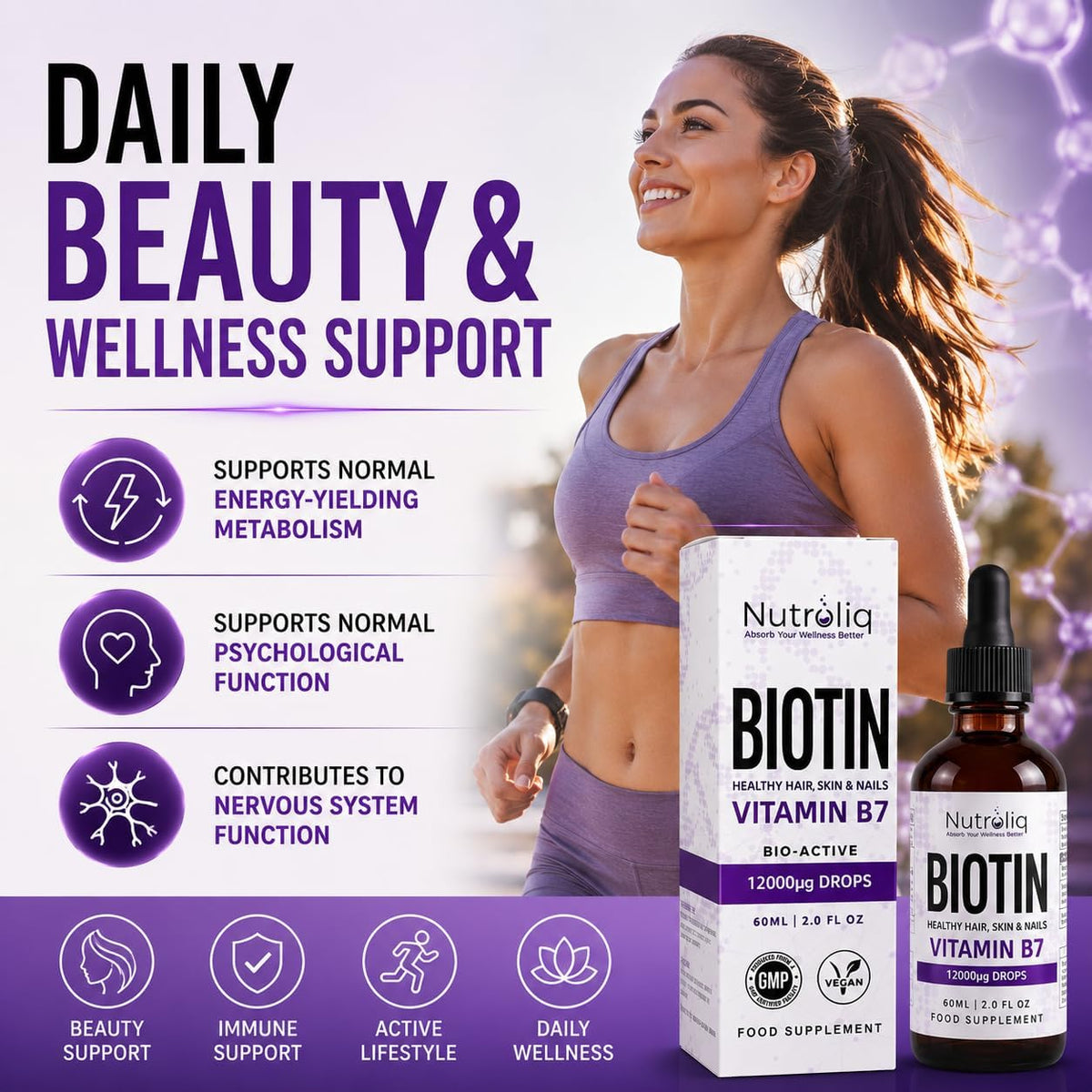 Nutroliq Biotin Liquid Drops 60ml – product image 7