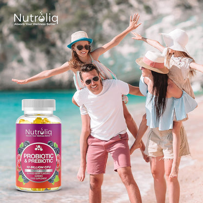 Nutroliq Prebiotic & Probiotic Sugar-Free Gummies