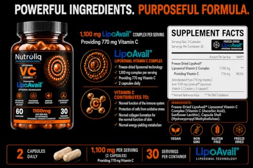 Nutroliq Liposomal Vitamin C Capsules – 60 Capsules