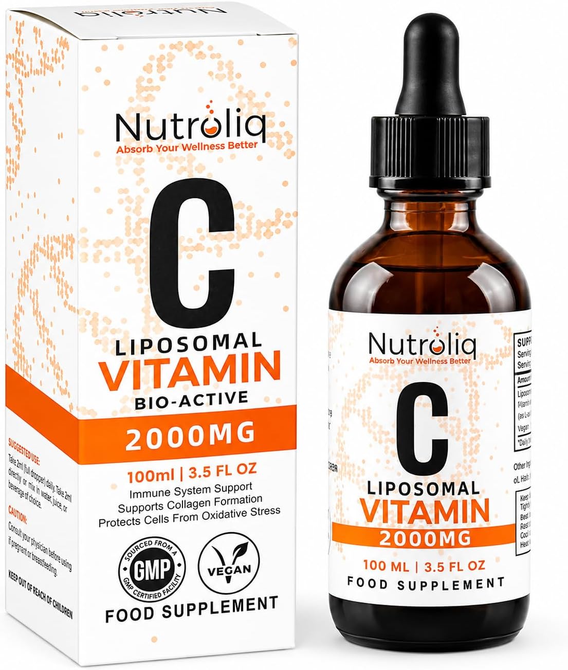 Nutroliq Vitamin C 100 ml bottle and box